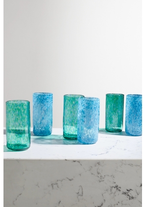 VANDEROHE CURIO - Set Of Six Highball Glasses - Blue - One size