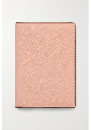 Smythson - Panama Textured-leather Travel Wallet - Orange - One size