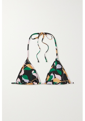 La DoubleJ - Printed Triangle Bikini Top - Green - xx small,x small,small,medium,large,x large,xx large