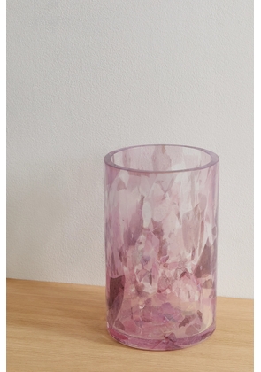 STORIES OF ITALY - Watercolor Ruby Tall Murano Glass Vase - Pink - One size