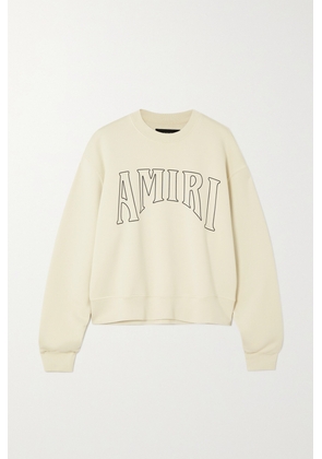 AMIRI - Printed Cotton-jersey Sweatshirt - Cream - xx small,x small,small,medium,large,x large