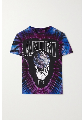 AMIRI - Tie-dyed Printed Cotton-jersey T-shirt - Blue - xx small,x small,small,medium,large,x large