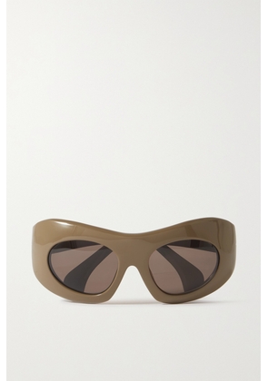 PORT TANGER - Ruh D-frame Acetate Sunglasses - Green - One size