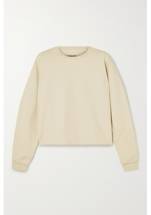 OUTDOOR VOICES - Cropped Cotton-jersey Sweatshirt - Neutrals - x small,small,medium,large,x large