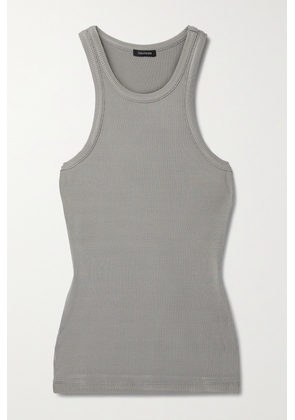 GOLDSIGN - Laurel Ribbed-knit Tank - Gray - x small,small,medium,large,x large