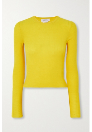 Gabriela Hearst - Kaia Ribbed Merino Wool Top - Yellow - x small,small,medium,large,x large