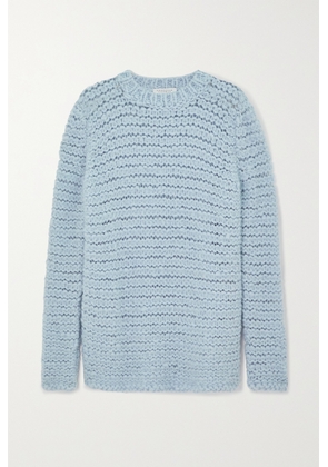 Gabriela Hearst - Larenzo Open-knit Cashmere Sweater - Blue - x small,small,medium,large,x large