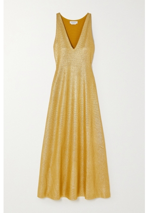 Gabriela Hearst - Melitta Metallic Merino Wool Maxi Dress - Gold - x small,small,medium,large,x large