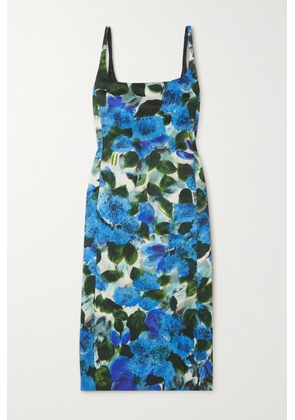 Dries Van Noten - Floral-print Cotton Dress - Blue - FR34,FR36,FR38,FR40,FR42,FR44