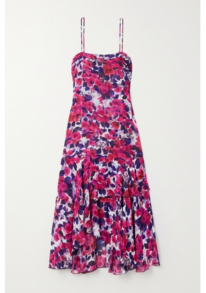 Dries Van Noten - Ruffled Floral-print Chiffon Midi Dress - Pink - FR34,FR36,FR38,FR40,FR42,FR44