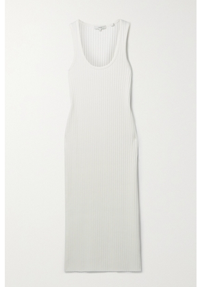 Vince - Ribbed-knit Midi Dress - Off-white - x small,small,medium,large,x large