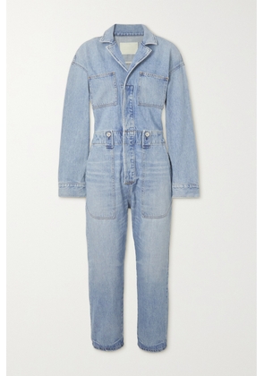 Citizens of Humanity - + Net Sustain Amel Cropped Organic Denim Jumpsuit - Blue - x small,small,medium,large,x large