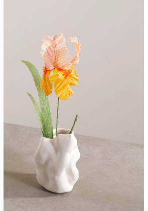 Completedworks - + Sister By Studio Ashby Iris Flower Paper And Ceramic Vase - White - One size