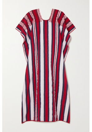 Pippa Holt - + Net Sustain Embroidered Striped Cotton Huipil - One size