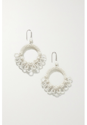 Isabel Marant - Beaded Silver-tone Hoop Earrings - Gold - One size