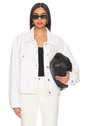 AGOLDE Martika Jacket in White. Size S.