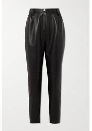 Magda Butrym - Cropped Leather Tapered Pants - Black - FR34,FR36,FR38,FR40,FR42