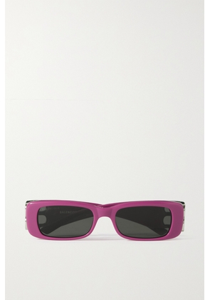 Balenciaga Eyewear - Dynasty Bb Square-frame Acetate And Silver-tone Sunglasses - Pink - One size