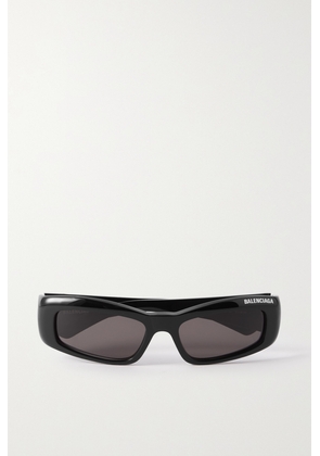Balenciaga Eyewear - Rectangular-frame Acetate Sunglasses - Black - One size
