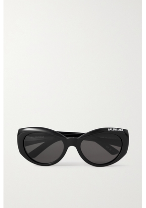 Balenciaga Eyewear - Cat-eye Printed Acetate Sunglasses - Black - One size