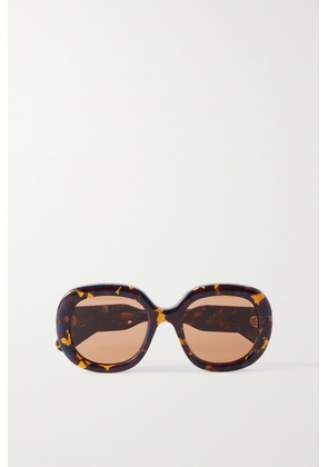 Chloé - + Net Sustain Gayia Oversized Round-frame Tortoiseshell Recycled-acetate Sunglasses - One size