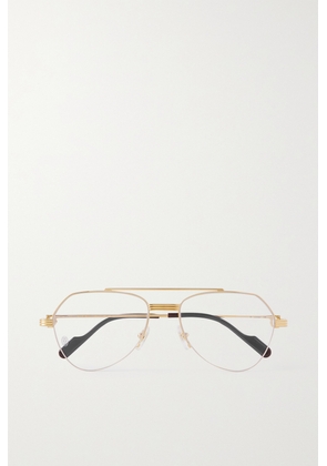 Cartier Eyewear - Première D Aviator-style Gold-tone Optical Glasses - One size