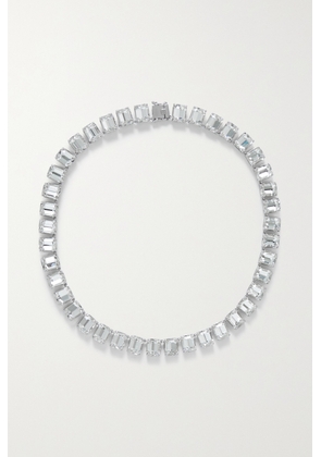 Martha Calvo - Anna Silver-tone Crystal Necklace - White - One size