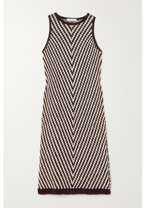 Max Mara - Eiffel Striped Linen, Cotton And Silk-blend Tunic - Brown - x small,small,medium,large,x large,xx large