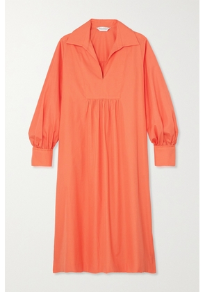 Max Mara - Nupar Cotton-poplin Midi Dress - Orange - UK 2,UK 4,UK 6,UK 8,UK 10,UK 12,UK 14,UK 16,UK 18