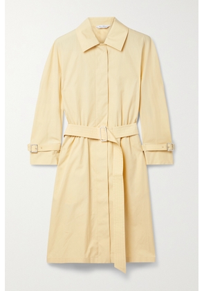 Max Mara - Saio Belted Cotton-poplin Shirt Dress - Yellow - UK 4,UK 6,UK 8,UK 10,UK 12,UK 14,UK 16,UK 18