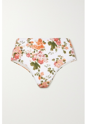 Erdem - Briona Floral-print Bikini Briefs - Orange - small,medium,large