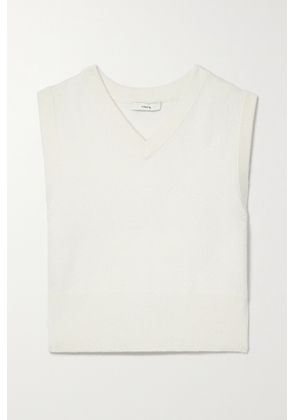 Vince - Cropped Wool-blend Vest - Off-white - x small,small,medium,large,x large