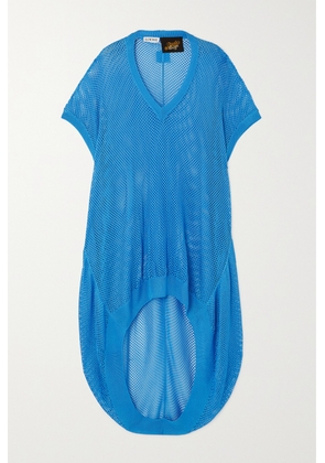 Loewe - + Paula's Ibiza Asymmetric Mesh Dress - Blue - x small,small,medium,large