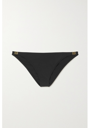 Loewe - + Paula's Ibiza Anagram Embellished Bikini Briefs - Black - x small,small,medium,large