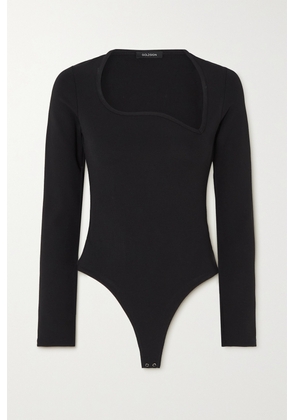 GOLDSIGN - The Esme Asymmetric Stretch-knit Bodysuit - Black - x small,small,medium,large,x large