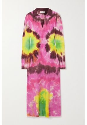 Gabriela Hearst - Beryl Tie-dyed Cashmere And Silk-blend Midi Dress - Pink - x small,small,medium,large,x large