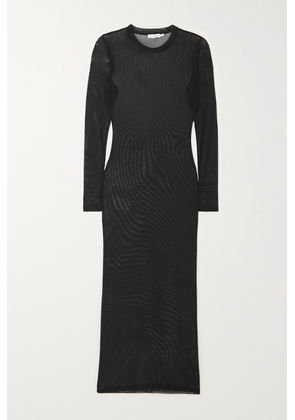 GOOD AMERICAN - Stretch Recycled-mesh Midi Dress - Black - 0,1,2,3,4,5,6,7,8