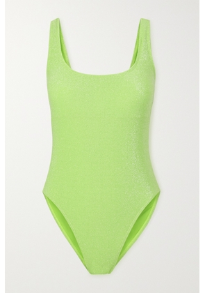 GOOD AMERICAN - Sparkle Modern Metallic Neon Swimsuit - Green - 0,1,2,3,4,5,6,7,8