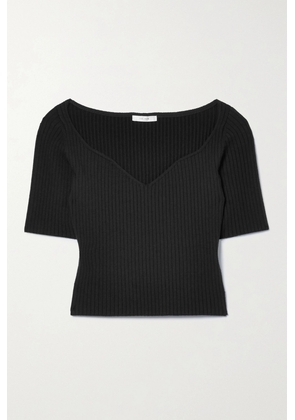 The Row - Grais Cropped Ribbed Wool Top - Blue - x small,small,medium,large,x large