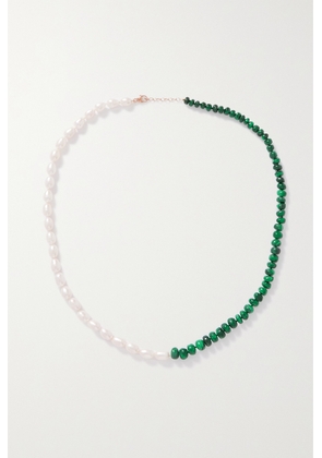 JIA JIA - + Net Sustain Pearl And Malachite Necklace - Green - One size