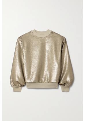 The Frankie Shop - Metz Sequined Jersey Sweatshirt - Metallic - x small,small,medium,large,x large