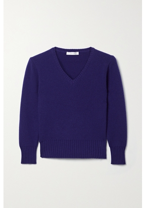 The Row - Cael Cropped Ribbed Cashmere-blend Sweater - Purple - x small,small,medium,large,x large
