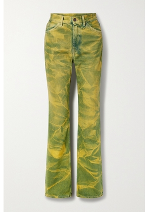 Acne Studios - + Net Sustain Two-tone High-rise Straight-leg Organic Jeans - Green - 24,25,26,27,28,29,30