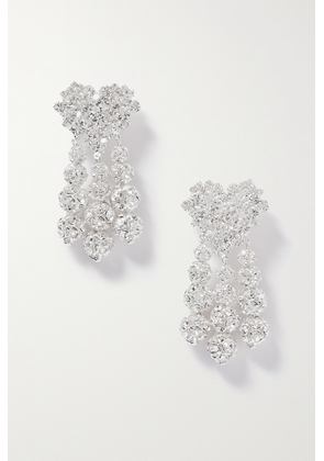 Magda Butrym - Silver-tone Crystal Clip Earrings - One size