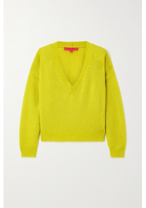The Elder Statesman - Nimbus Cashmere And Cotton-blend Sweater - Yellow - x small,small,medium,large