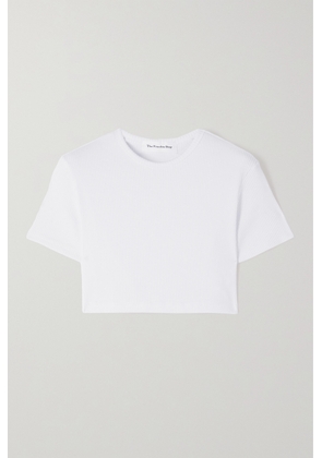 The Frankie Shop - Nico Cropped Ribbed Stretch-cotton Top - White - x small,small,medium,large,x large