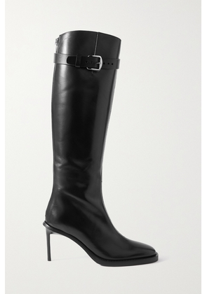 Ann Demeulemeester - Edmunda Buckled Leather Knee Boots - Black - IT35,IT36,IT37,IT38,IT39,IT40,IT41