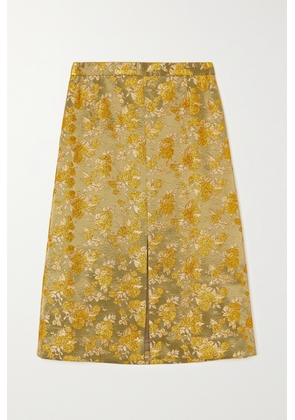 Dries Van Noten - Metallic Embroidered Brocade Midi Skirt - Gold - FR34,FR36,FR38,FR40,FR42,FR44