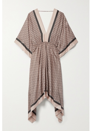 Brunello Cucinelli - Printed Silk Dress - Neutrals - xx small,x small,small,medium,large,x large