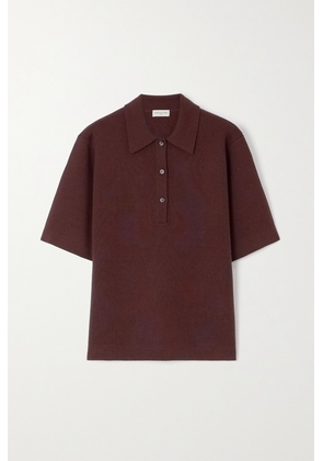 Dries Van Noten - Toamsa Wool Polo Shirt - Brown - x small,small,medium,large